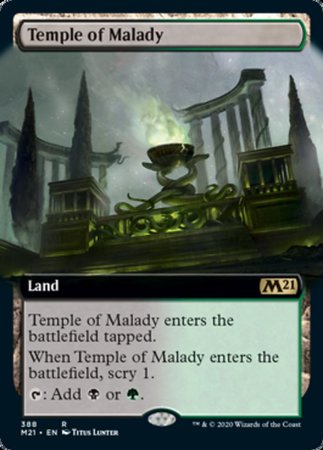 Temple of Malady (Extended Art) [Core Set 2021] | Cards and Coasters CA