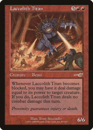 Laccolith Titan [Nemesis] | Cards and Coasters CA