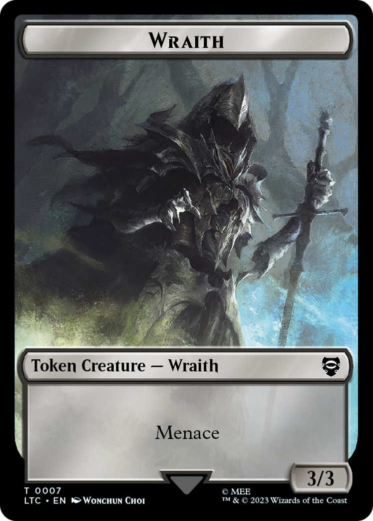 Food // Wraith Double-Sided Token [The Lord of the Rings: Tales of Middle-Earth Commander Tokens] | Cards and Coasters CA