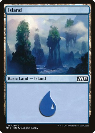 Island (268) [Core Set 2019] | Cards and Coasters CA