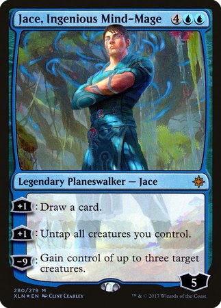 Jace, Ingenious Mind-Mage [Ixalan] | Cards and Coasters CA