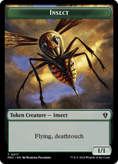 Clue // Insect (0017) Double-Sided Token [Murders at Karlov Manor Commander Tokens] | Cards and Coasters CA