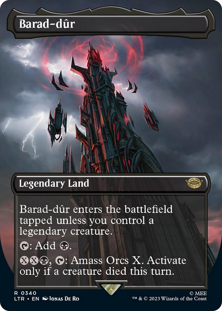 Barad-dur (Borderless Alternate Art) (340) [The Lord of the Rings: Tales of Middle-Earth] | Cards and Coasters CA