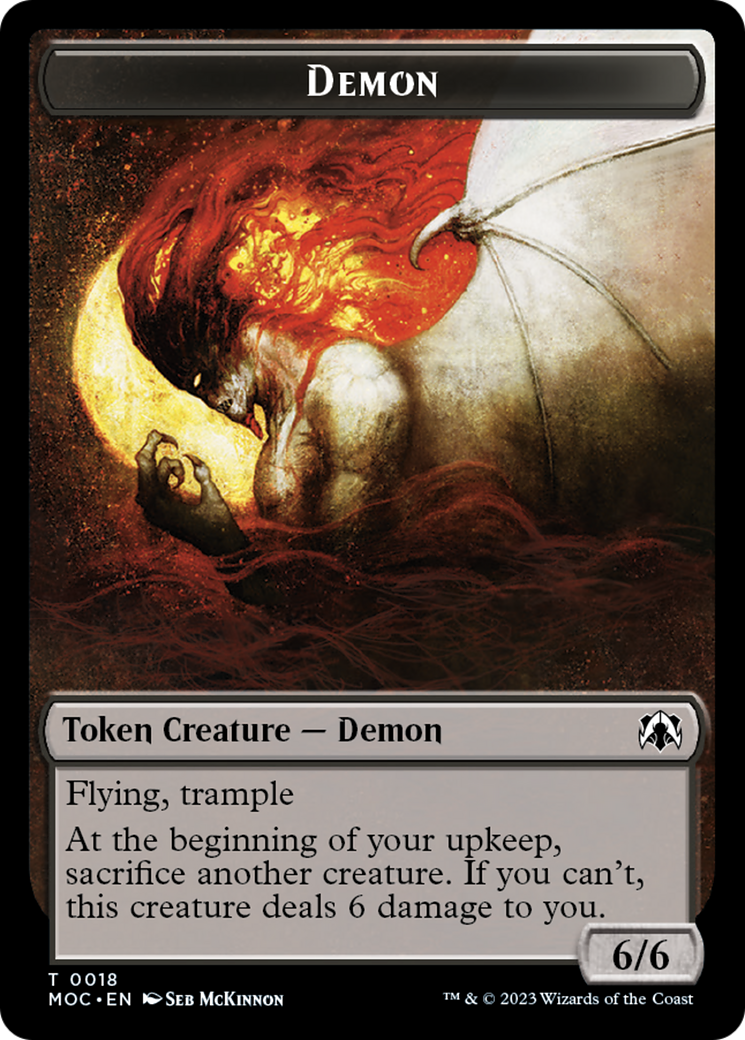 Angel (3) // Demon Double-Sided Token [March of the Machine Commander Tokens] | Cards and Coasters CA