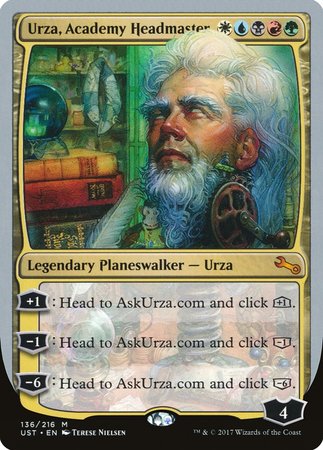 Urza, Academy Headmaster [Unstable] | Cards and Coasters CA