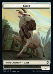 Treasure // Goat Double-sided Token [Commander Legends: Battle for Baldur's Gate Tokens] | Cards and Coasters CA