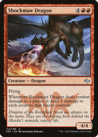 Shockmaw Dragon [Fate Reforged] | Cards and Coasters CA