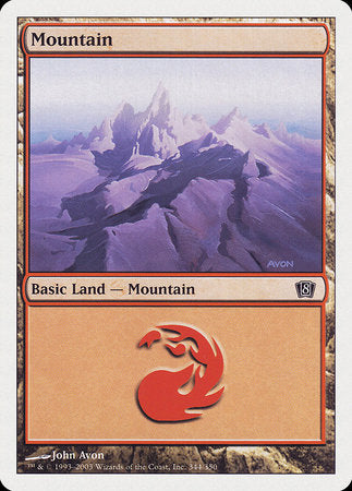 Mountain (344) [Eighth Edition] | Cards and Coasters CA