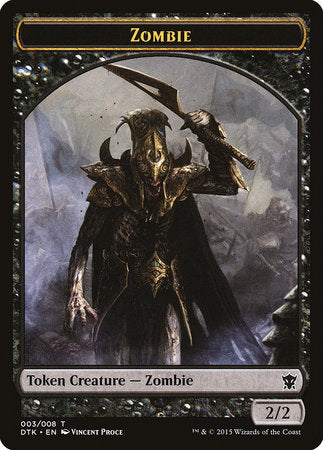 Zombie Token [Dragons of Tarkir Tokens] | Cards and Coasters CA