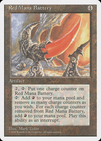 Red Mana Battery [Fourth Edition] | Cards and Coasters CA