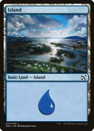 Island (74) [Duel Decks: Elves vs. Inventors] | Cards and Coasters CA