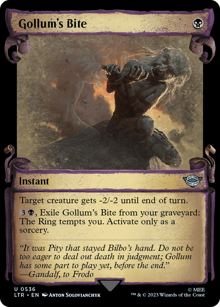 Gollum's Bite [The Lord of the Rings: Tales of Middle-Earth Showcase Scrolls] | Cards and Coasters CA