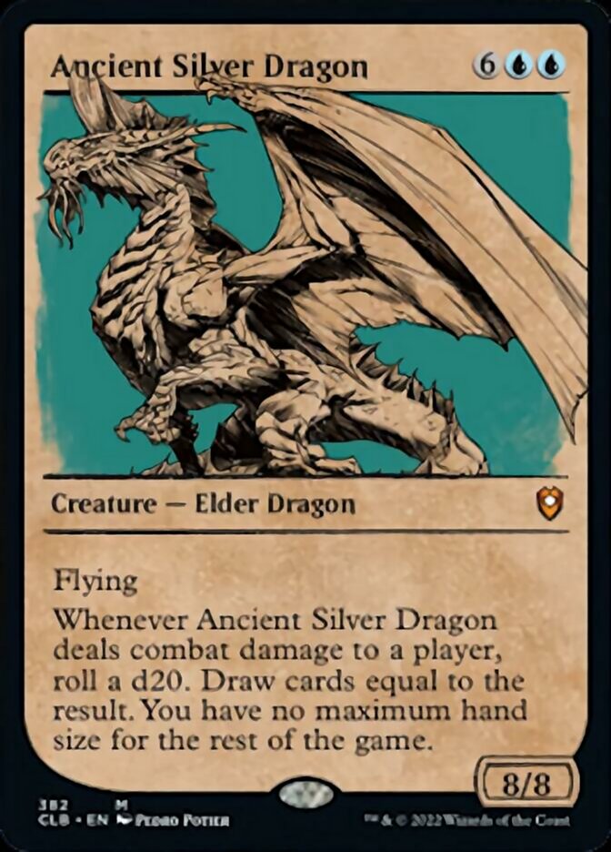 Ancient Silver Dragon (Showcase) [Commander Legends: Battle for Baldur's Gate] | Cards and Coasters CA