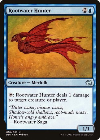Rootwater Hunter [Duel Decks: Merfolk vs. Goblins] | Cards and Coasters CA