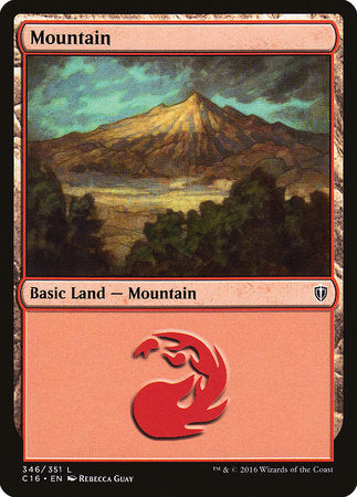 Mountain (346) [Commander 2016] | Cards and Coasters CA