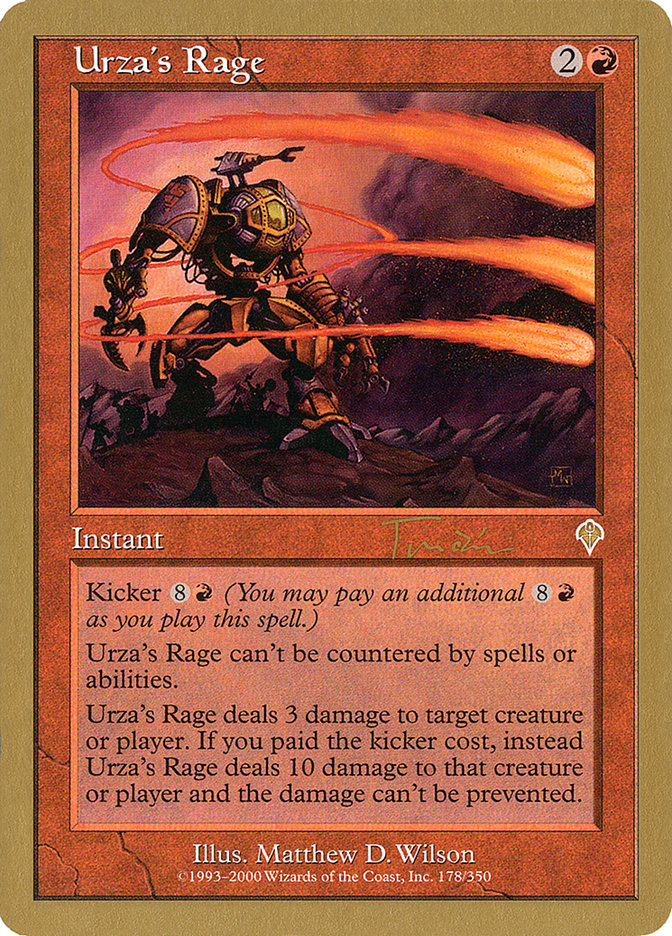 Urza's Rage (Jan Tomcani) [World Championship Decks 2001] | Cards and Coasters CA