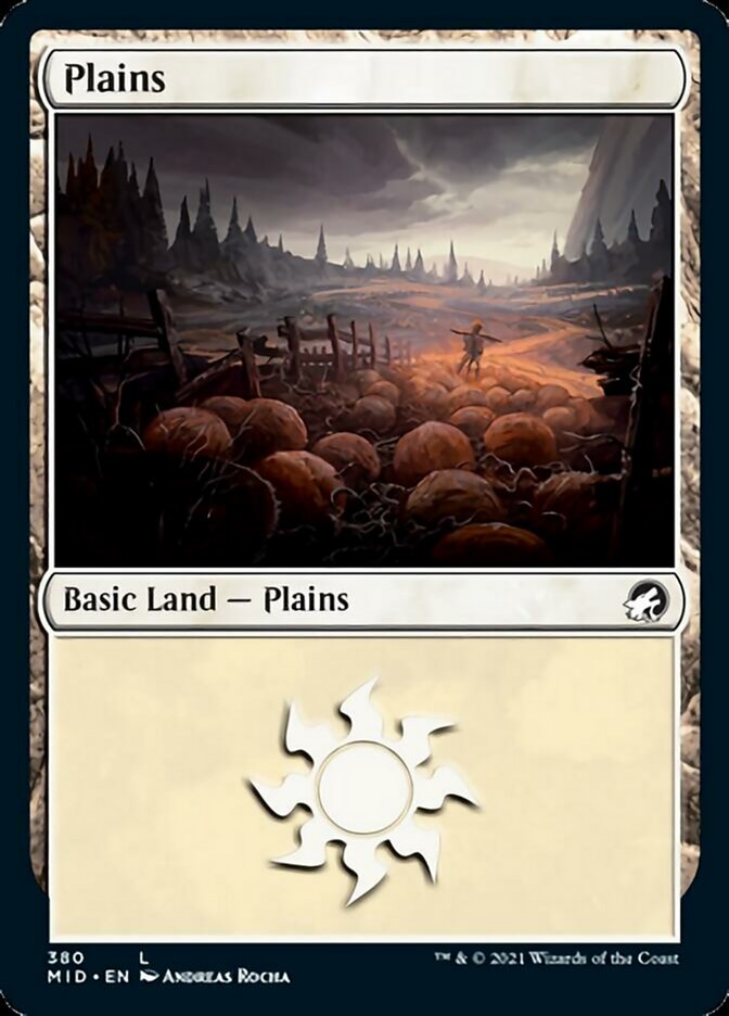 Plains (380) [Innistrad: Midnight Hunt] | Cards and Coasters CA