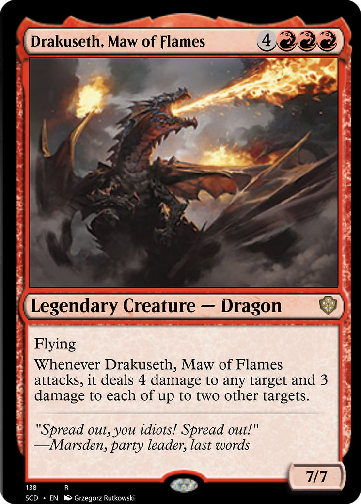 Drakuseth, Maw of Flames [Starter Commander Decks] | Cards and Coasters CA