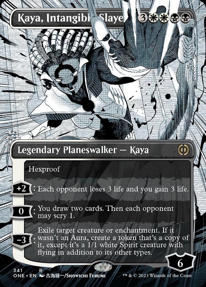 Kaya, Intangible Slayer (Borderless Manga) [Phyrexia: All Will Be One] | Cards and Coasters CA