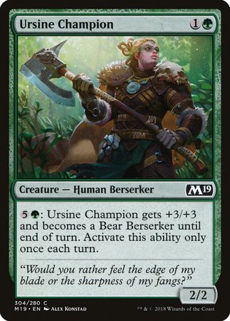 Ursine Champion [Core Set 2019] | Cards and Coasters CA