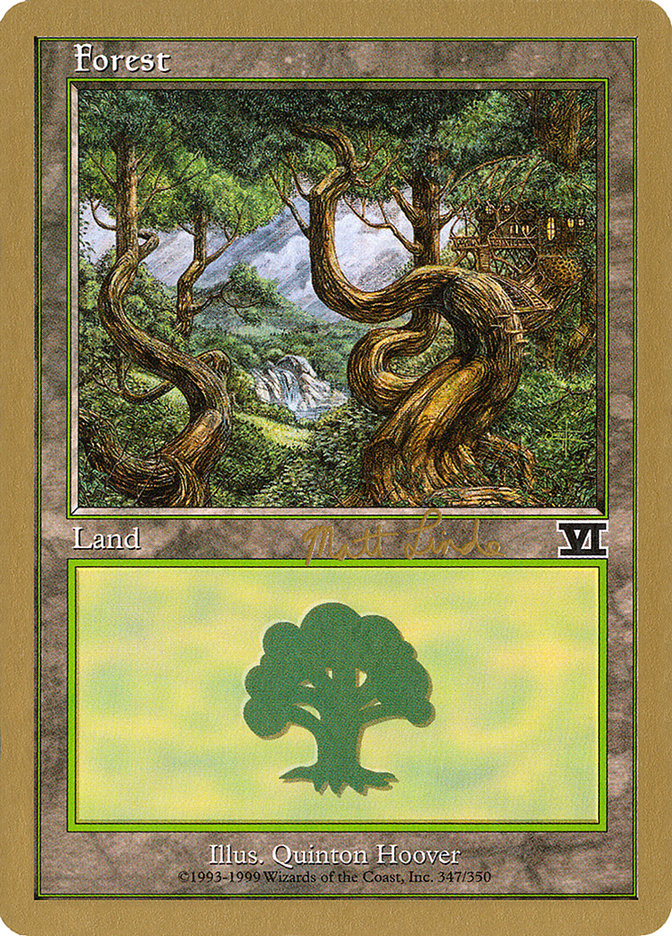Forest (ml347b) (Matt Linde) [World Championship Decks 1999] | Cards and Coasters CA