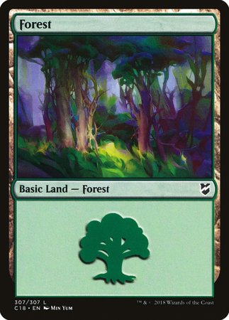 Forest (307) [Commander 2018] | Cards and Coasters CA