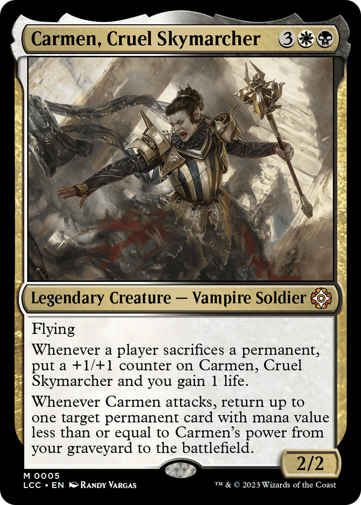 Carmen, Cruel Skymarcher [The Lost Caverns of Ixalan Commander] | Cards and Coasters CA