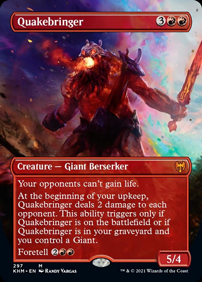 Quakebringer (Borderless Alternate Art) [Kaldheim] | Cards and Coasters CA