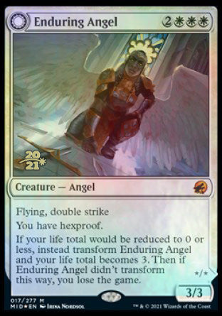 Enduring Angel // Angelic Enforcer [Innistrad: Midnight Hunt Prerelease Promos] | Cards and Coasters CA