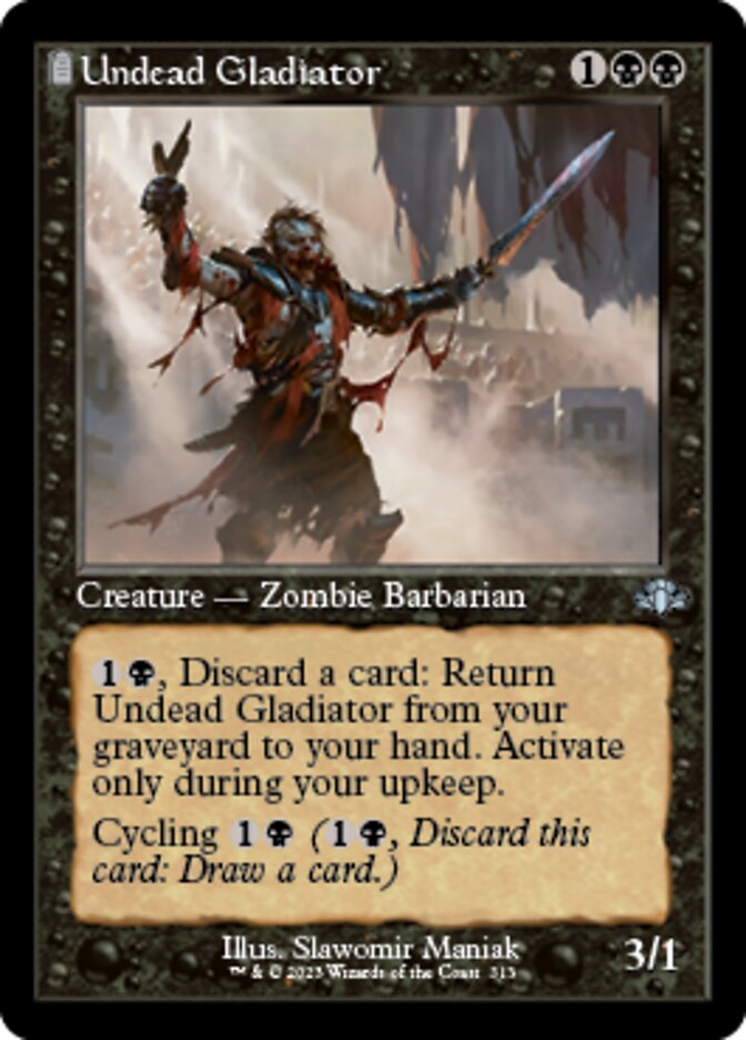 Undead Gladiator (Retro) [Dominaria Remastered] | Cards and Coasters CA