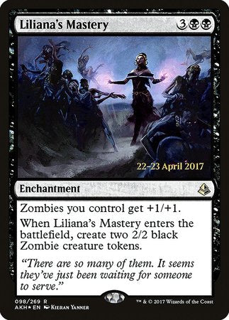 Liliana's Mastery [Amonkhet Promos] | Cards and Coasters CA