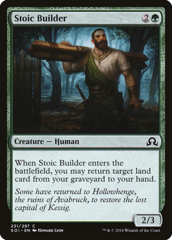 Stoic Builder [Shadows over Innistrad] | Cards and Coasters CA