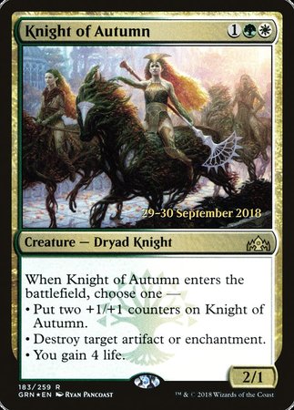 Knight of Autumn [Guilds of Ravnica Promos] | Cards and Coasters CA