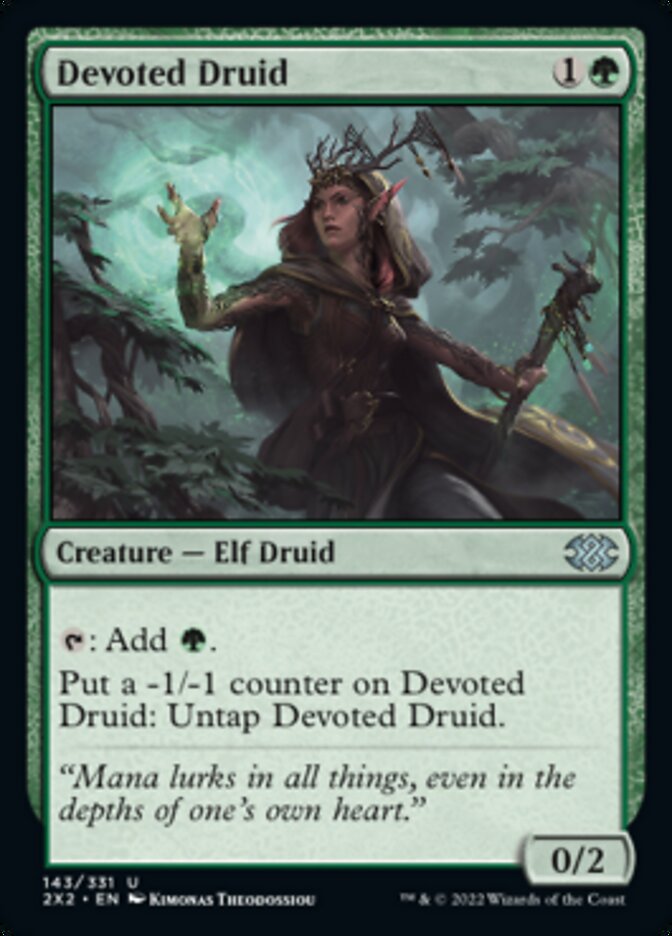 Devoted Druid [Double Masters 2022] | Cards and Coasters CA