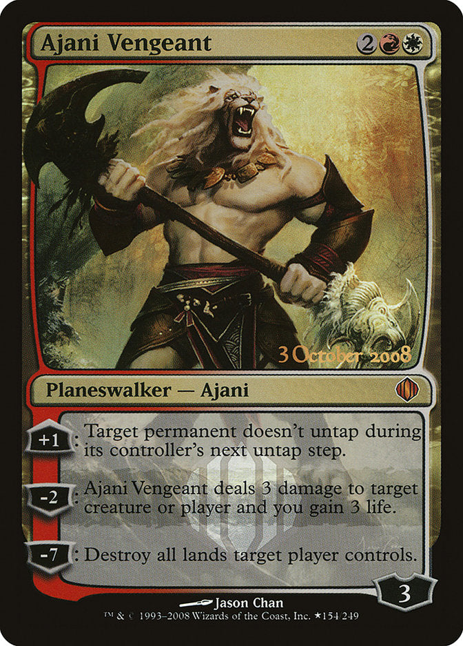 Ajani Vengeant [Shards of Alara Promos] | Cards and Coasters CA