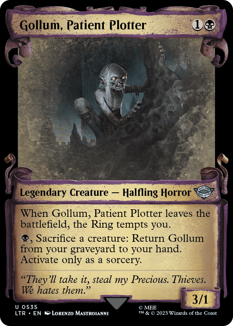 Gollum, Patient Plotter [The Lord of the Rings: Tales of Middle-Earth Showcase Scrolls] | Cards and Coasters CA