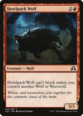 Howlpack Wolf [Shadows over Innistrad] | Cards and Coasters CA