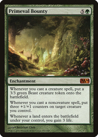 Primeval Bounty [Magic 2014] | Cards and Coasters CA