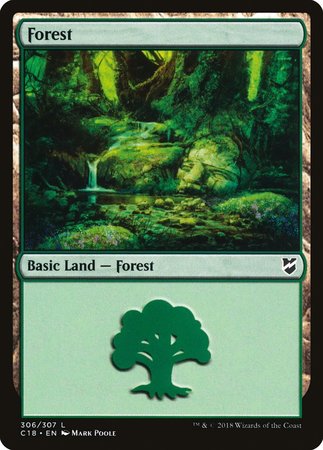 Forest (306) [Commander 2018] | Cards and Coasters CA