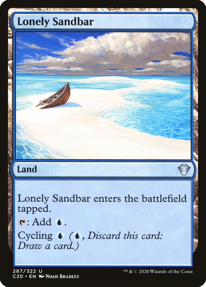 Lonely Sandbar [Commander 2020] | Cards and Coasters CA