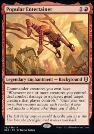 Popular Entertainer [Commander Legends: Battle for Baldur's Gate] | Cards and Coasters CA