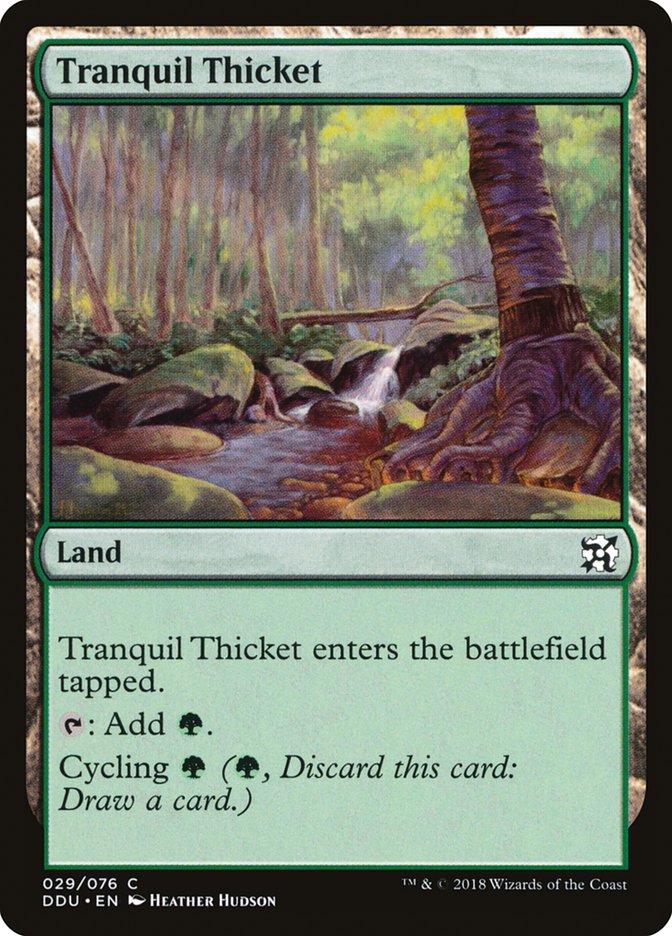 Tranquil Thicket [Duel Decks: Elves vs. Inventors] | Cards and Coasters CA