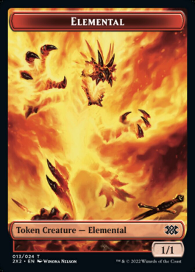 Elemental // Spirit Double-sided Token [Double Masters 2022 Tokens] | Cards and Coasters CA