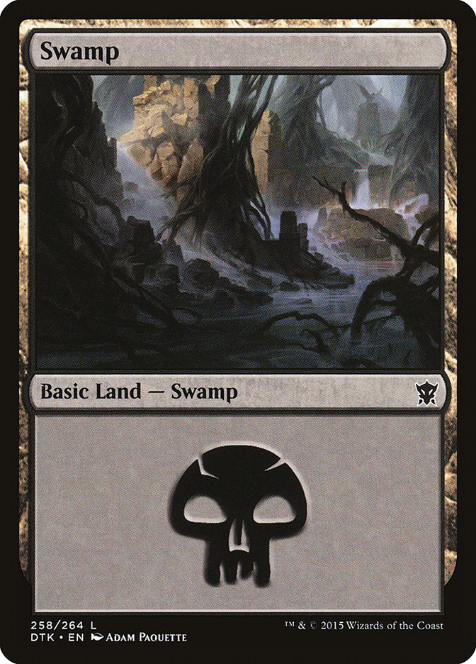 Swamp (258) [Dragons of Tarkir] | Cards and Coasters CA