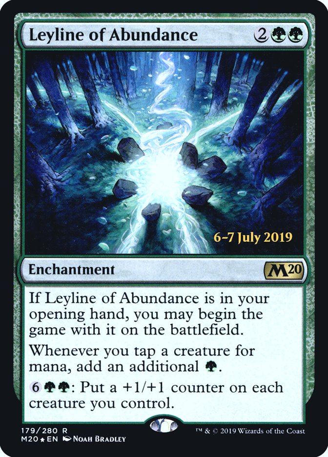 Leyline of Abundance  [Core Set 2020 Prerelease Promos] | Cards and Coasters CA