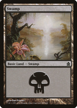 Swamp (307) [Commander 2011] | Cards and Coasters CA