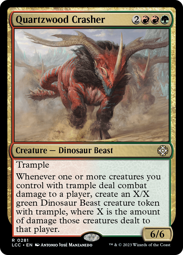 Quartzwood Crasher [The Lost Caverns of Ixalan Commander] | Cards and Coasters CA