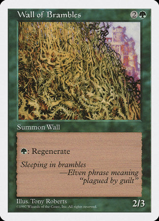 Wall of Brambles [Fifth Edition] | Cards and Coasters CA