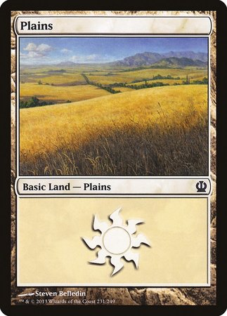 Plains (231) [Theros] | Cards and Coasters CA