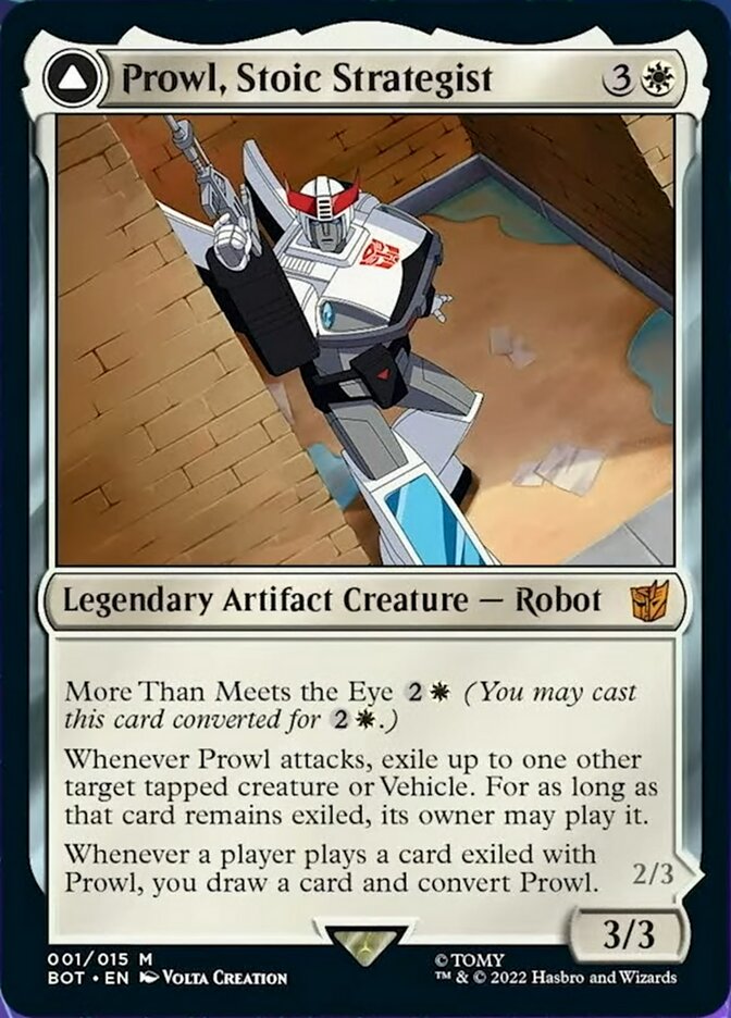 Prowl, Stoic Strategist // Prowl, Pursuit Vehicle [Universes Beyond: Transformers] | Cards and Coasters CA